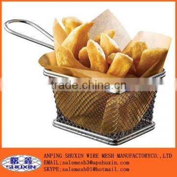 Hot sale Mini deep fryer basket, stainless steel basket, Chips basket for Fast food shop(Factory)