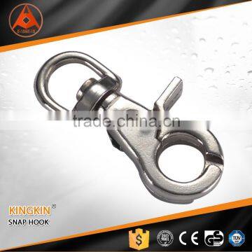 Factory Customized zinc die cast spring hook nickel plated hook with swivel on the bottom