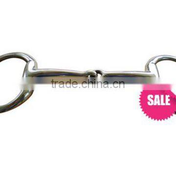 Stainless steel horse eggbutt bit with thin solid jointed mouth(Type-049a)