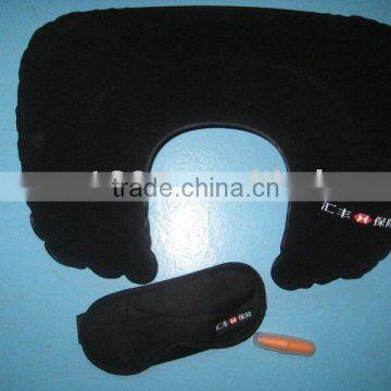 Travel Sets(inflatable U-shaped pillow\eye mask\earplug)