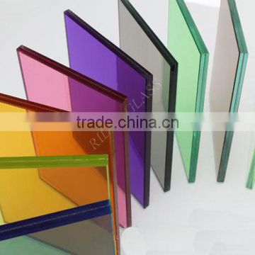 6.38-42.3mm Blue Tint Laminated Flat Glass