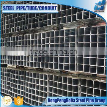 25*25*1.0 galvanized square steel pipe GI hollow section from china