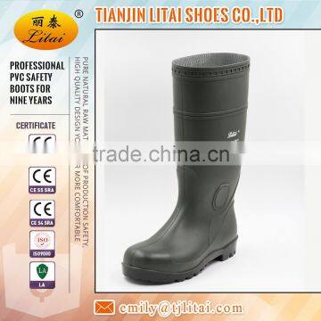 Cheap Steel Toe Safety High Heel PVC Gumboots photo-3