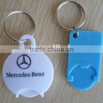 2015 Samples Free Multi-purpose LED OEM Metal,PVC Coin Holder Key Chain for Trollry,Car,Hotel/Keychain photo-2