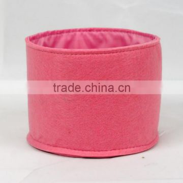 Store More Multifunctional Pink Round Felt Fabric Stoarege Box - S Size