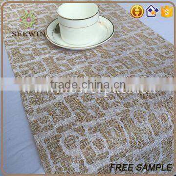 Banquet Table Runner Polyester Jute Fabric photo-5