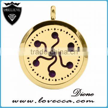 20mm/25mm/30mm Round High Quality Locket Pendant Stainless Steel Diffuser Necklace photo-3