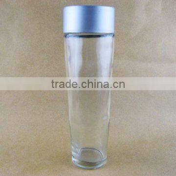 clear glass water bottle with lid / glassware