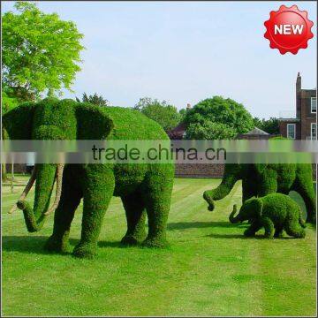 Artificial boxwood topiary artwork