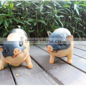 Garden Decoration Lifelike Animal Figurine Life Size Pig Statue photo-6