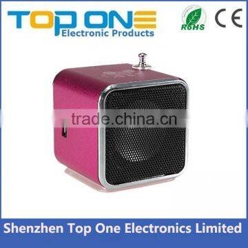 Lowest Price Unique TF USB Mini Speaker With Music Player Portable FM Radio Stereo PC Mp3 Speaker photo-2