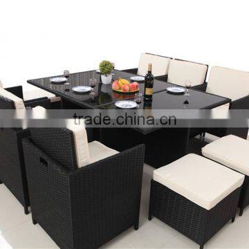 Outdoor Garden Rattan Dining Table Set photo-2