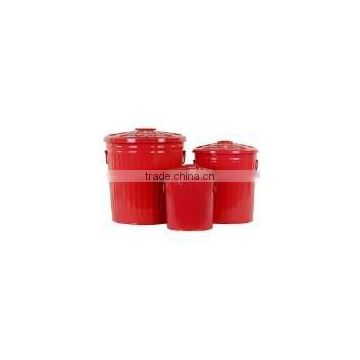 Attractive Red Antirust Multi-purpose Pet Food Container Zinc Metal Storage Container/Cat/Dog Food Holder Cabinet