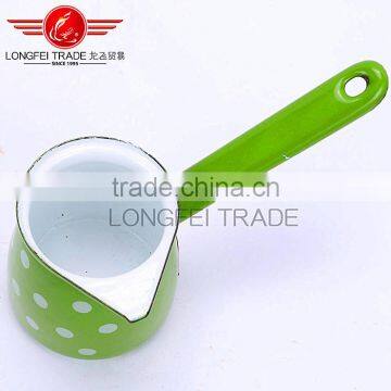 OEM Enamel Ceramic Coffee Jug Coffee Pot Coffee Warmer With Long Handle photo-5