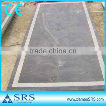 Honed rectangular limestone table top