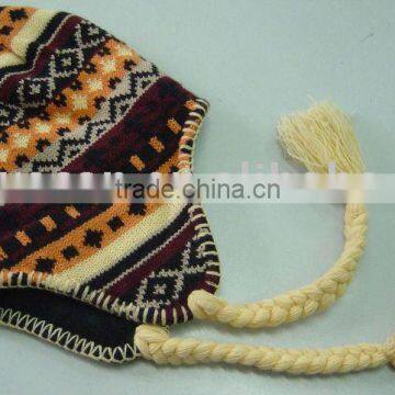 fashion earflap knitted hat