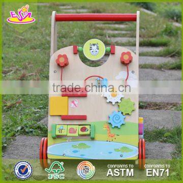 Wholesale High Quality Wooden Baby Push Walker Outdoor Interesting Toy Wooden Baby Push Walker W16E061 photo-3