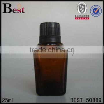 25ml flat amber glass bottle wholesale essential oil flat amber glass bottle