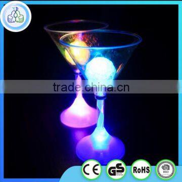 LFGB Modern led plastic champagne glass