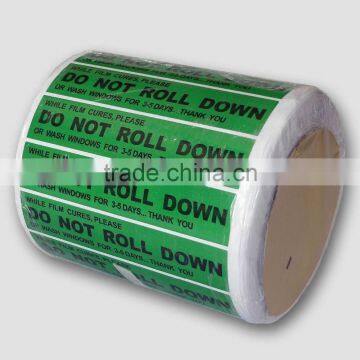 CN043G Green Color Do Not Roll Down Stikcer photo-2