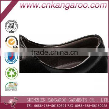 Black Cowhide Leather Officer Business Men Shoes photo-4