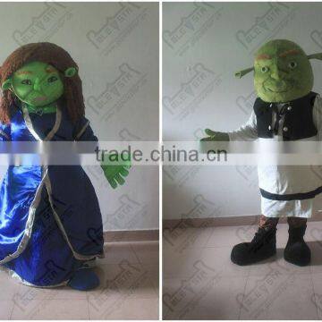 character fiona and shrek mascot costumes