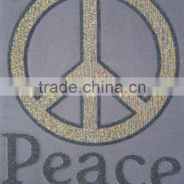 C110411-001 complicated heat transfer rhinestones motif for garment