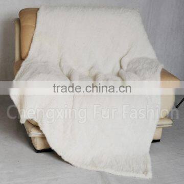 CX-D-80D Genuine Mink Fur Blanket Throw Rug photo-3