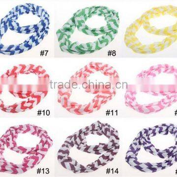 Top Quality Fashion New Design Hijab Infinity Chevron Knitted Silk Scarf photo-3