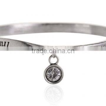 Hot Inspired Saying Logo Engraved Bangle New Style Women Twist Bangle for European & USA Market photo-5