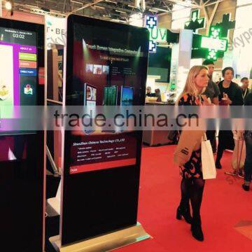 2015 hot sell slim hd split screen information kiosk totem advertising