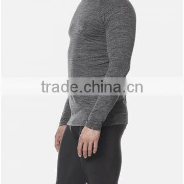 Mens Performance Long Sleeve Top Lightweight Cool Dri-Fit Raglan Sleeve T-Shirt Blank Heather Grey Sports T Shirt Wholesale