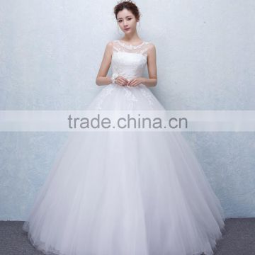 2016 summer sleeveless lace top elegant wedding dress sale