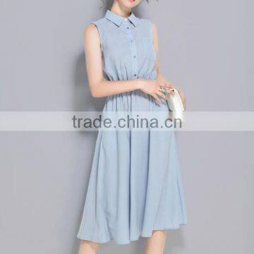 Zm35717a Women Clothing 2017 Casual Sleeveless Long One Piece Dress photo-3