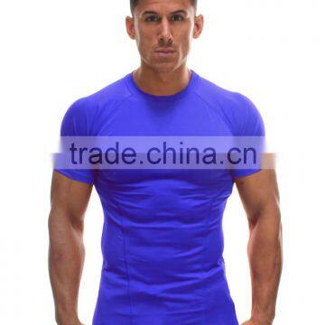 Muscle Tee Shirts Stretch Cotton t Shirt Plain Blank T-shirt photo-3