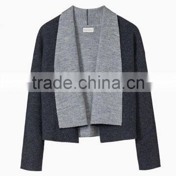 Shawl Collar Casual Wool Open Front Knit Cardigan Coat