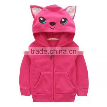 Front Open Sweatshirt Custom Kids Animal Thick Fleece Zipper Hoodies photo-5