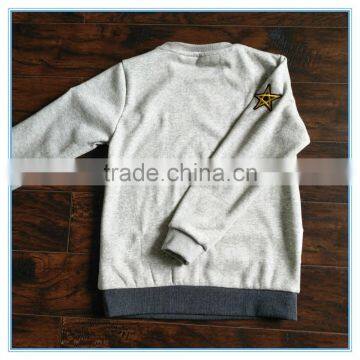 New Design Polyester/Cotton Kids Hoodies Without Hood Thick Fleece Pullover Hoodie Sweatshirt photo-4