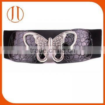 Lastest Black Plus Size High Waist Belt with Butterfly Buckle