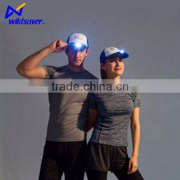 Custom blue baseball built-in led light fashion hat cycling cap