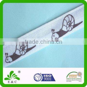 Customized Half Shining Snail Print Polyamide Ribbon