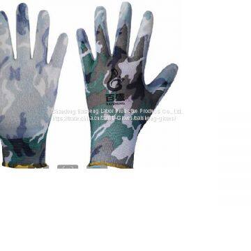13G polyester gloves with latex coated crinkle.work gloves safety gloves coated gloves protective gloves dipping gloves