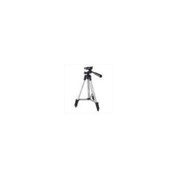 Multi angle adjustment 147cm Max height Silver 4 Leg Section Aluminum Digital Camera Tripod with log