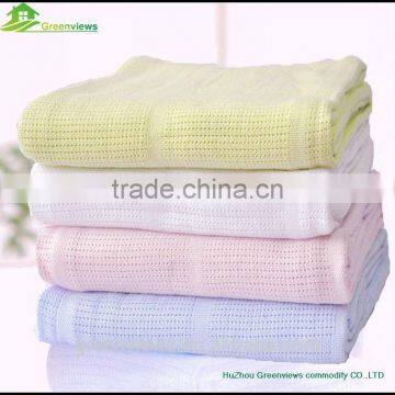 Bamboo organic cotton baby blanket High Quality White Cotton Waffle Hospital Blanket