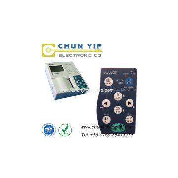 Tactile buttons graphic overlay membrane switch for medical application