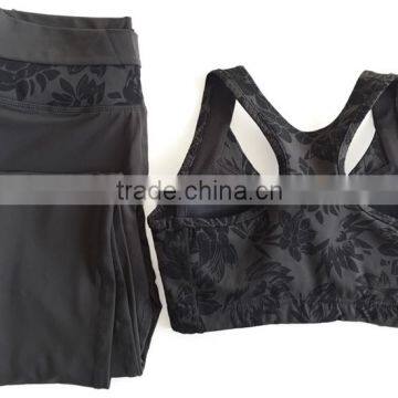 New Arrival Trendy Style Flower Printed Yoga Pants Tank Tops Fitness Wear photo-4