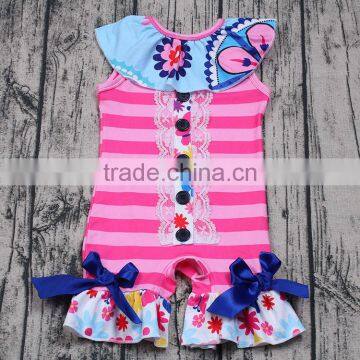 2017 windmill patterns stripe summer cotton rompers baby clothes romper