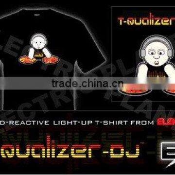 [Super Deal]Wholesale fashion hot sale T-shirt A1,el t-shirt,led t-shirt