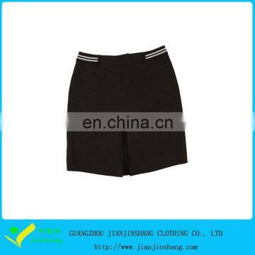 Customized Waistbank Classical Design Black Color Tennis Skirts