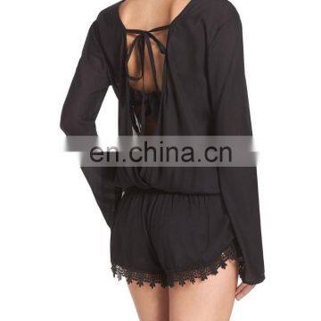 C38 Crochet Inset Cover-Up Beach Rompers photo-2